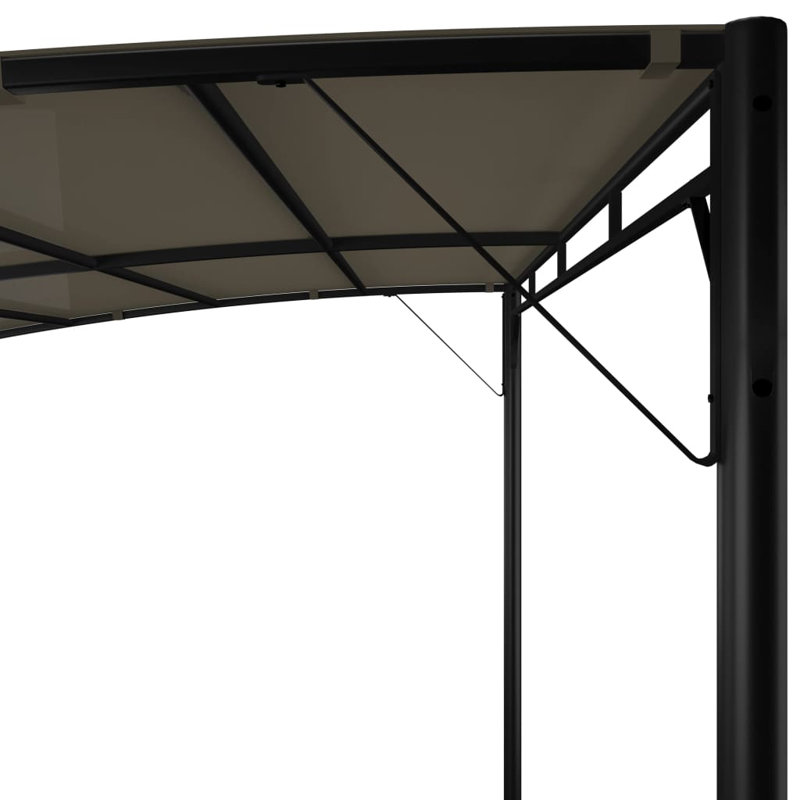 Passerine 9'10" D Convex Patio Awning in Taupe, 9.8' H X 9.8' W X 7.4' L
