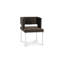 Seating Upholstered Solid Back Arm Chair in Black