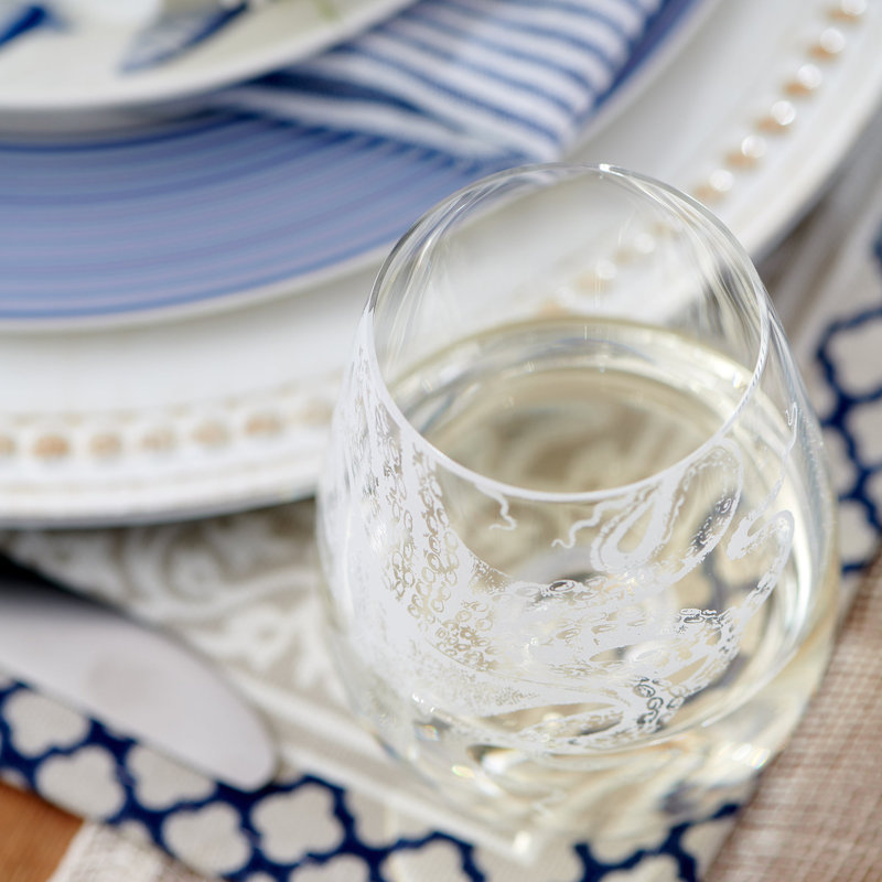 Lucy Handmade Crystal Stemless Wine Glass