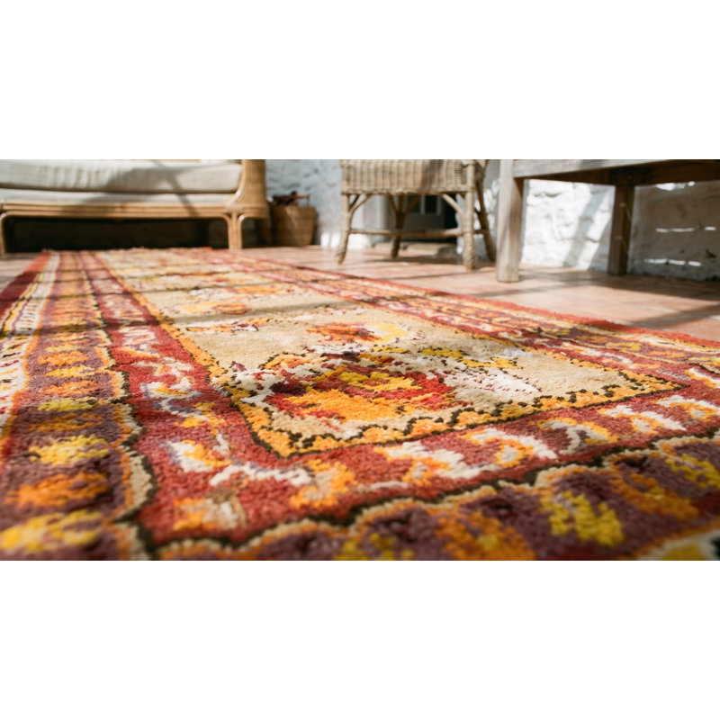 Tapis de couloir clair en laine Agra