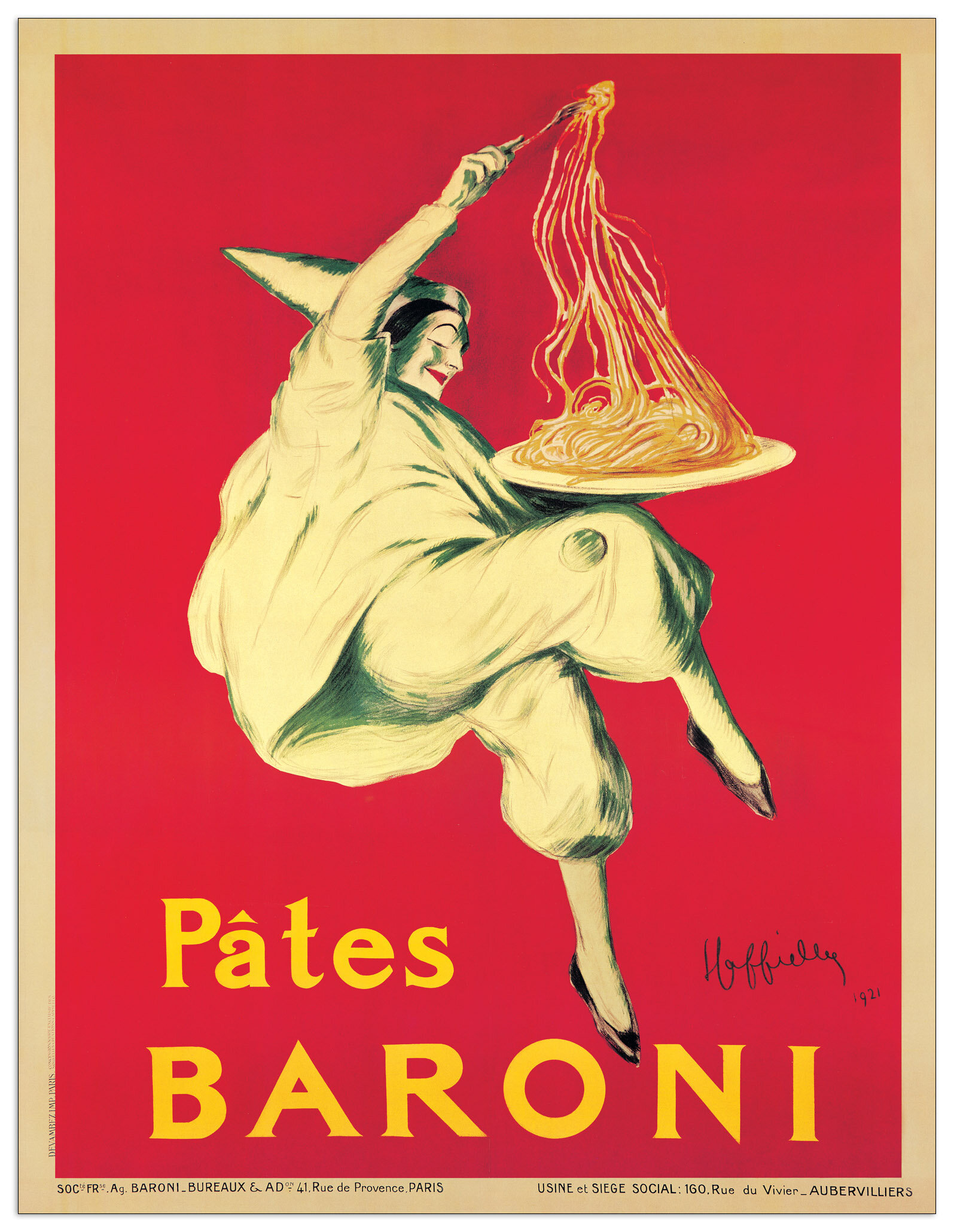 Pates Baroni, 1921 Black Framed Wall Art Print, Food Home Decor