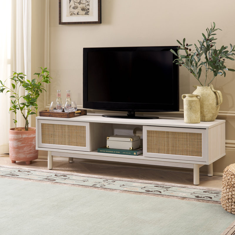 Spigner TV Stand for TVs up to 50", Bleached White