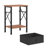 Set Of 2 Fabric Drawer Nightstand With Open Shelf, Small Bedside Table For Bedroom, Living Room Or Dorm-641028242