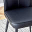 Chaise de salle à manger en cuir noir Pu