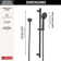 Slide Bar Hand Held Shower with Hose, Handheld Shower Head