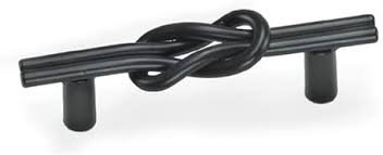 3" Nantucket Twisted Pull Matte Black