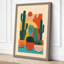 Desert Garden Mid-Century - Wrapped Canvas-29436361-29436362