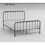 Lit plateforme grand usage quotidien pour la chambre à coucher, structure en métal compact avec finition bronze, aucun sommier requis