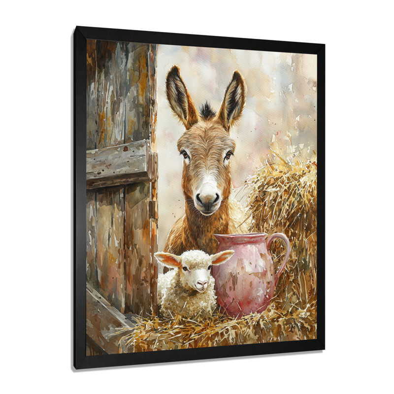 Dragomila - Animals Wall Art, Noir, Reproduction encadrée d'une seule photo, H 32 po x l 16 po
