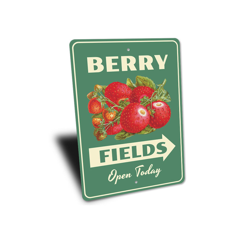 Panneau en aluminium Berry Fields, H 14 po x l 10 po x P 0,04 po