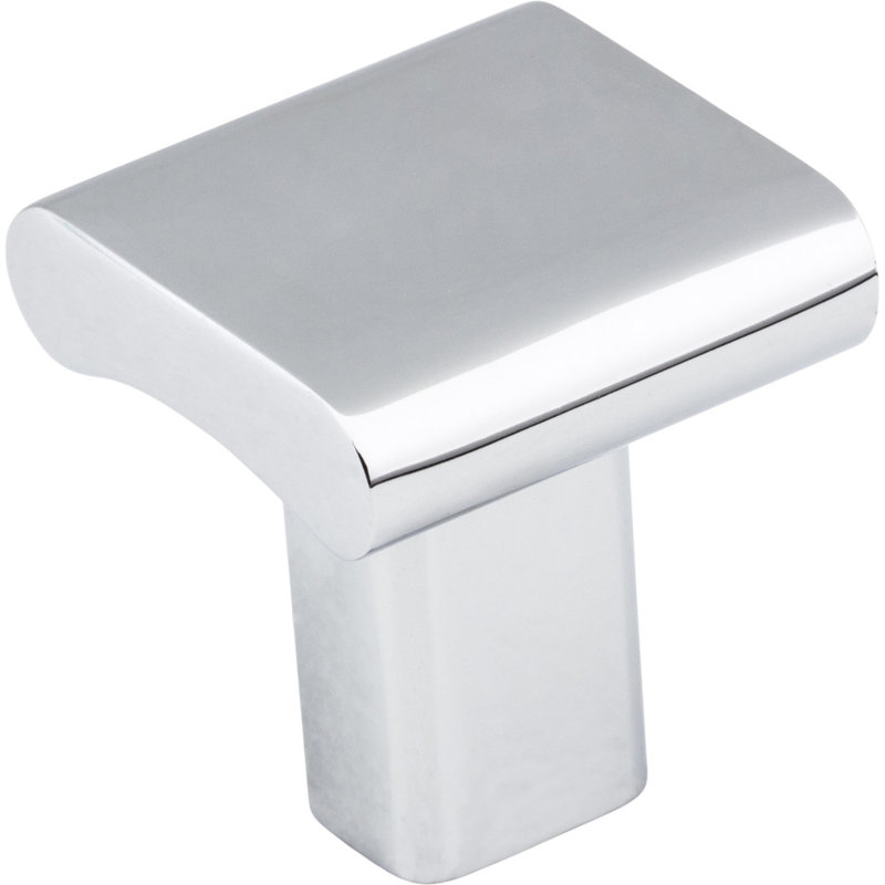 Park 1" Length  Square Knob, Polished Chrome