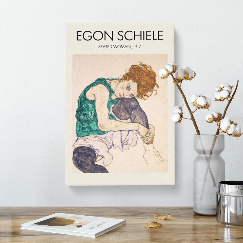 Seated Woman Vol.1 by Egon Schiele - Wrapped Canvas, 60cm H x 40cm W x 3cm D