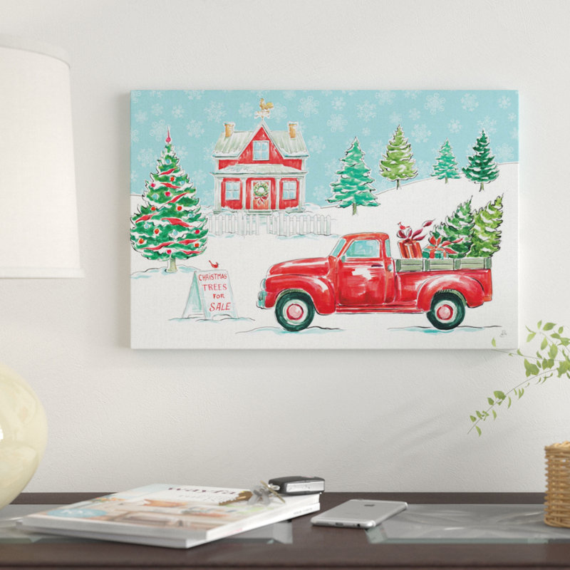 «Christmas In The Country II» par Daphne Brissonnet, impression sur toile tendue, H 26 po x l 40 po x P 1,5 po, Toile tendue