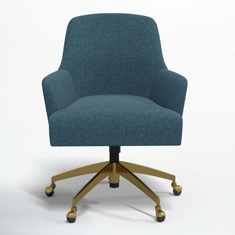 Chaise de travail Ambau, Lin texturé naturel Zuma