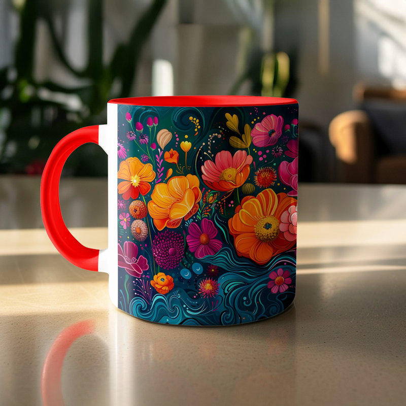 Ceramic Coffee Mug, Red