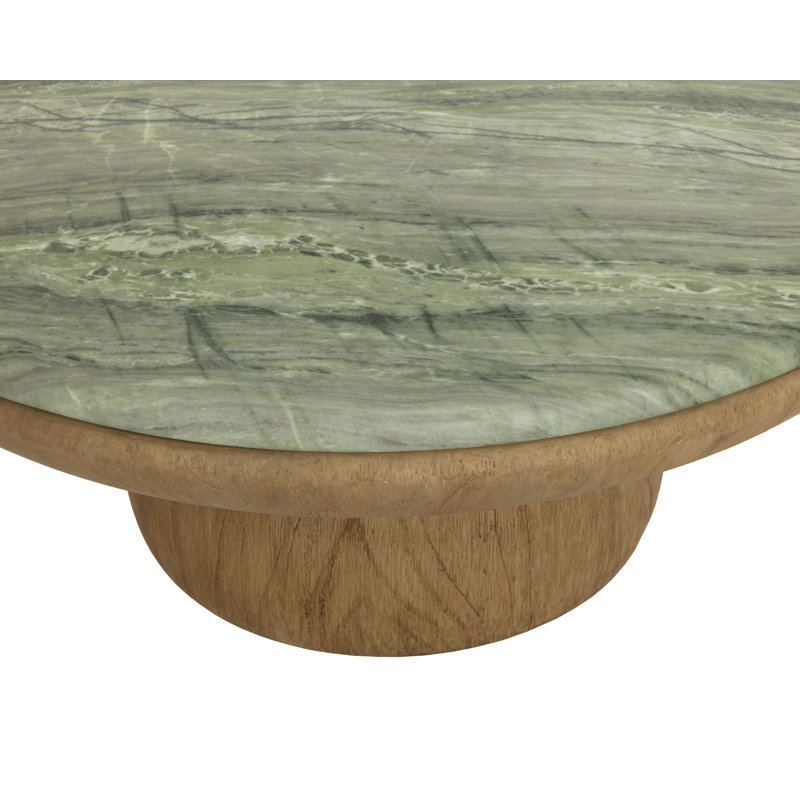TABLE BASSE ORULA - ASPECT MARBRE - SAUGE, H 17 po x l 40 po x P 40 po