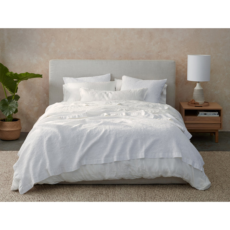 Reyes Pillow Sham, Alpine White, Standard/Twin