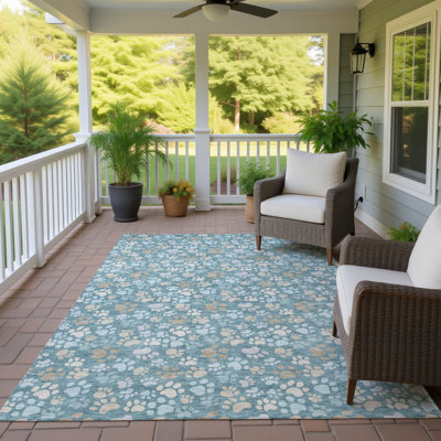 Tapis Lamanna ACN3066 à motif animal, lavable à la machine, pour intérieur et extérieur.