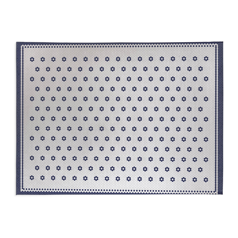 Tapis de bureau Penny, L 60 po x P 36 po, Marine