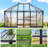 14x9.7x10 FT Polycarbonate Greenhouse for Outdoors, Large Winter Greenhouse Sunroom with 2 Adjustable Windows &Sliding Door, Walk-in Design with Aluminum Frame for Patio, Garden