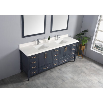 Ensemble de meuble-lavabo double 84 po Flavell