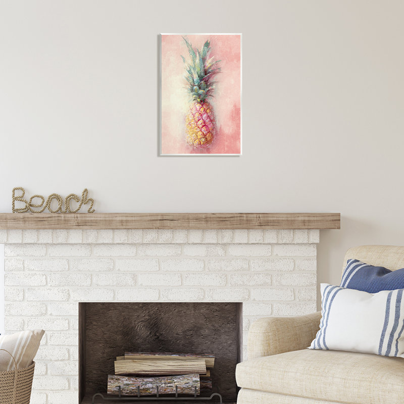 Az-986, reproduction encadrée «Tropical Glam Pineapple» par Ziwei Li, H 19 po x l 13 po x P 0,5 po