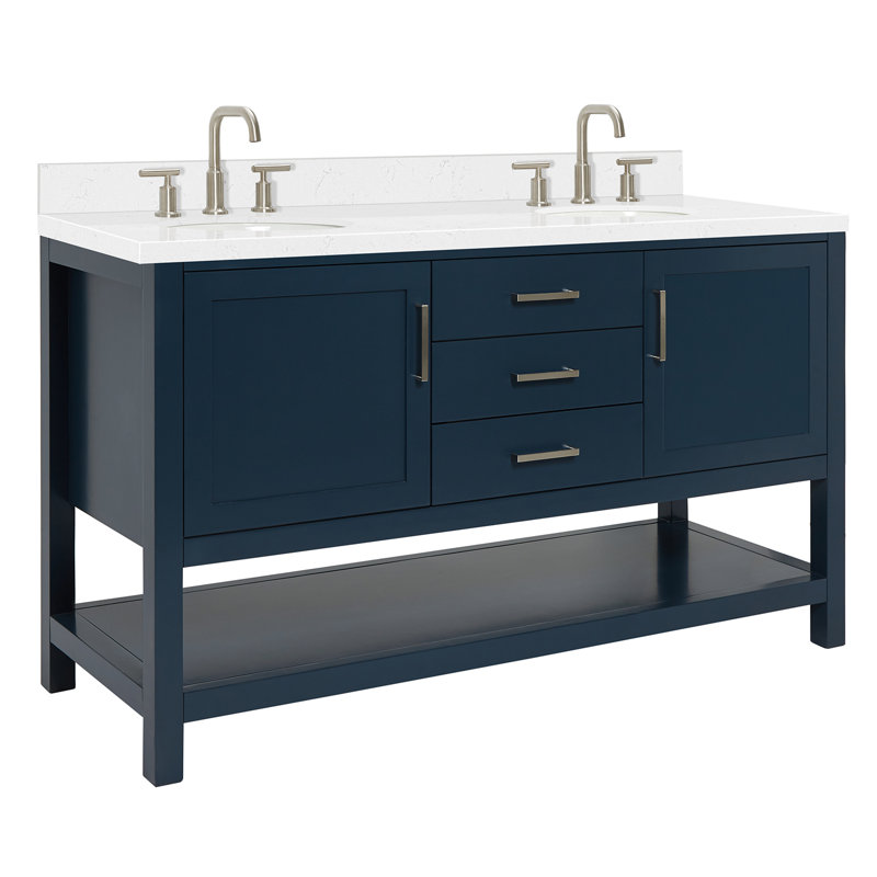 Bayhill 60.25 in. Double Vanity, Midnight Blue