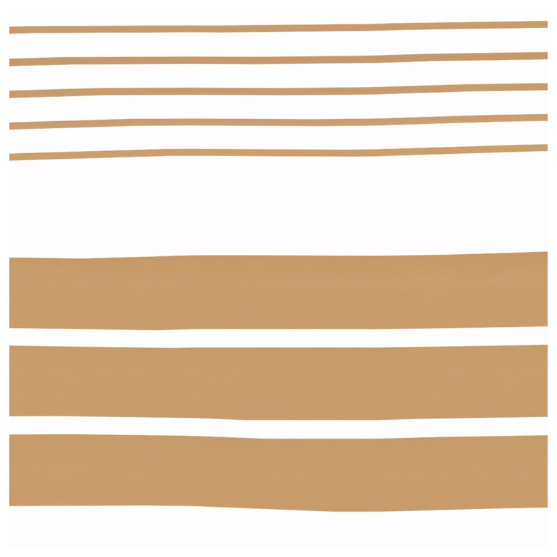 Rideau de douche beige à rayures blanches extra long, 70in W x 93in H