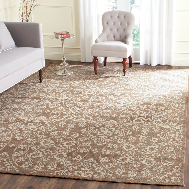 Charing Cross Cedar Brook Hand Loomed Jute Ikat Rug, Rectangle 8' x 10'