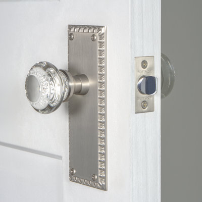 Nostalgic Warehouse Neoclassical Plate Privacy (Bed & Bath) with Crystal Neoclassical Knob