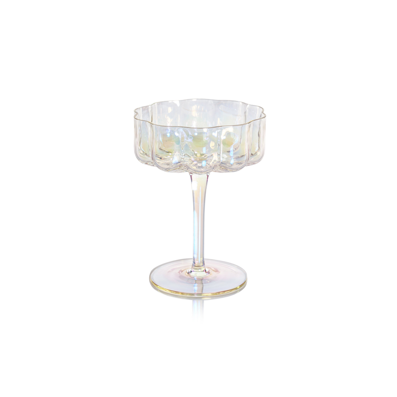 Mungle Handblown Coupe Glass, Luster
