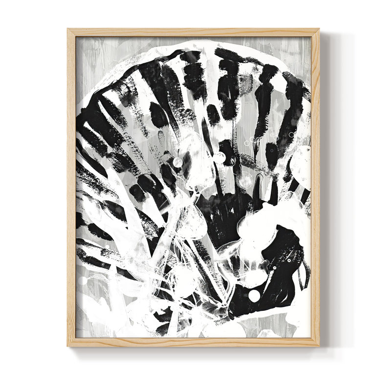 Impression encadrée Ocean Inkblot II - bois massif, H 21 po x l 17 po