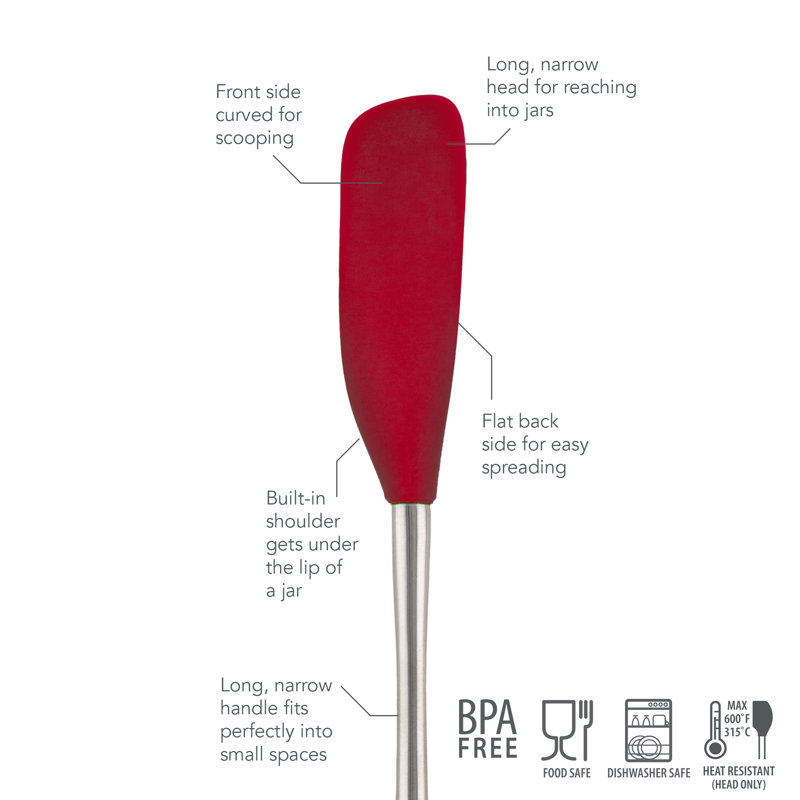 Jar Scraper Spatula, Cayenne