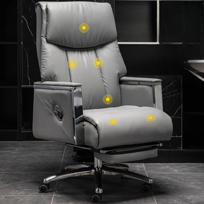 Chevone Genuine Leather Side Chair