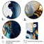 «Abstract Geode Gold and Blue Marble I», reproduction sur toile 3 pièces-87917847-87917852