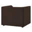 Fauteuil en velours brun foncé Dunkley-964024518