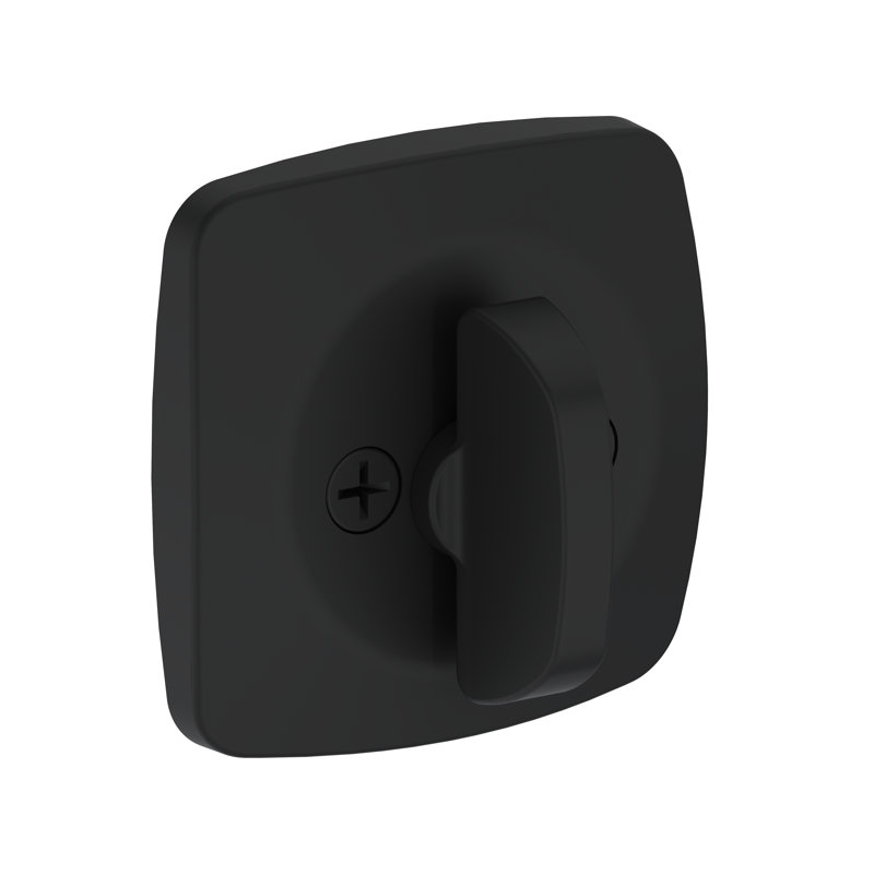 Soft Square Deadbolt Single Cylinder Deadbolt in Lifetime (PVD) Satin Brass, Matte Black