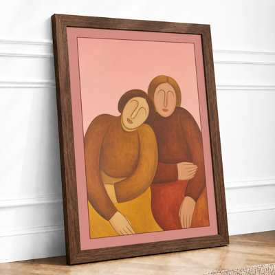 Figures in Conversation Modern - Framed Print