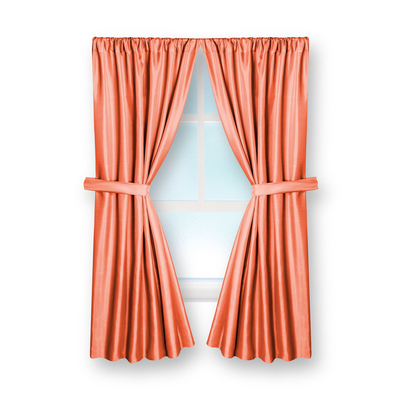 Jamarl Curtain Pair, Tangerine