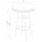 Werner Glossy White and Chrome Round Bar Table