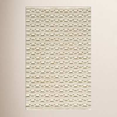 Carissa Ivory Hand-Tufted Geometric Wool Rug