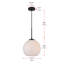 Luminaire suspendu sphérique simple à 1 lumière Snead-33591606-33591602-33559758