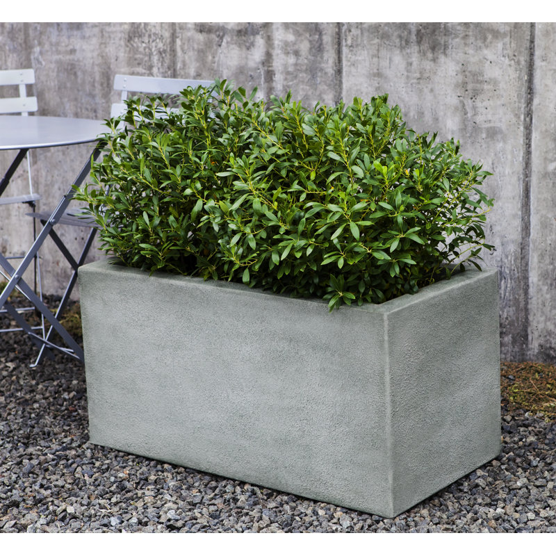 Boîte à fleurs en béton Cy, Pierre alpine, H 18 po x l 18 po x P 36 po