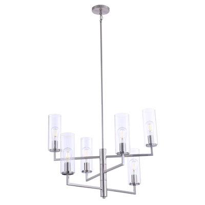 Lustre 6 lumières en acacia