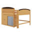 Loft Bed With Storage Wardrobe & Cabinet, Solid Wood Mid Century Modern Loft Bed With LED,Storage & Ladder, Guardrails-1645403146-1645403149