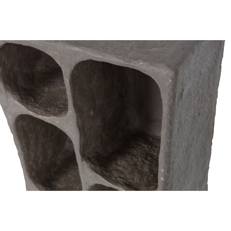 Clay 5 Piece Papier Maché Accent Shelf, Grey