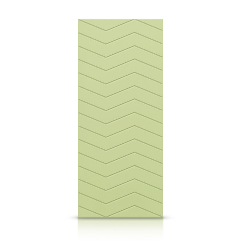 Porte standard à panneaux en bois, 24 po x 80 po, Vert sauge