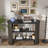 42.51'' Console Table With Shelves And Fluted Panel, 3-tier Entryway Table For Entryway Hallway-1776085268