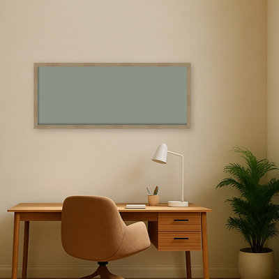 Tableau d'affichage encadré en tissu, tableau d'affichage vert sauge 18 x 42 pour l'organisation murale