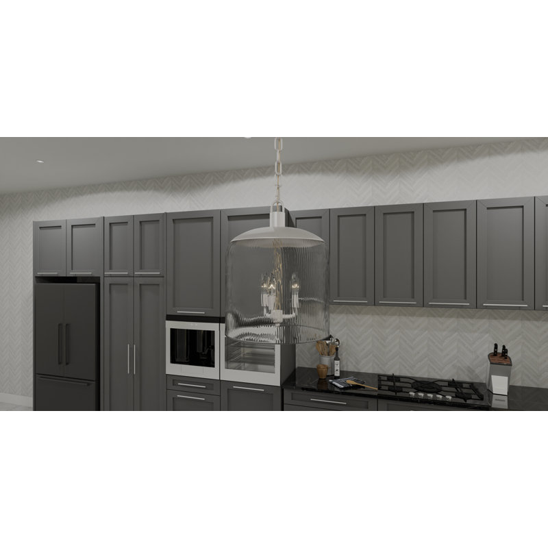 Bernan 3-Light Brushed Nickel Pendant Light, Nickel brossé